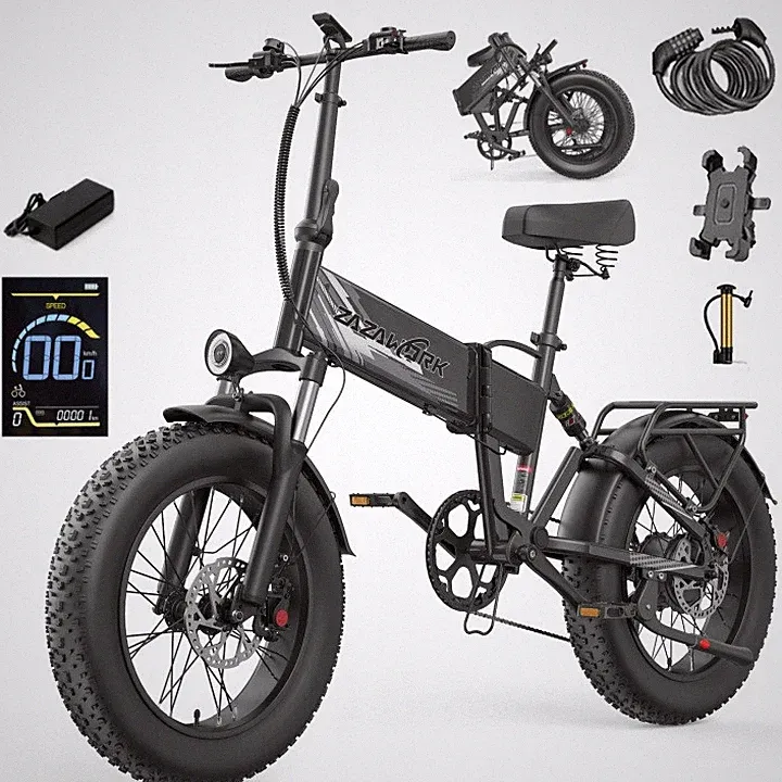 1000W Elektrofahrrad 20Zoll E-Bike 48V 20AH 50km/h E-Moutainbike Klapprad 150KM