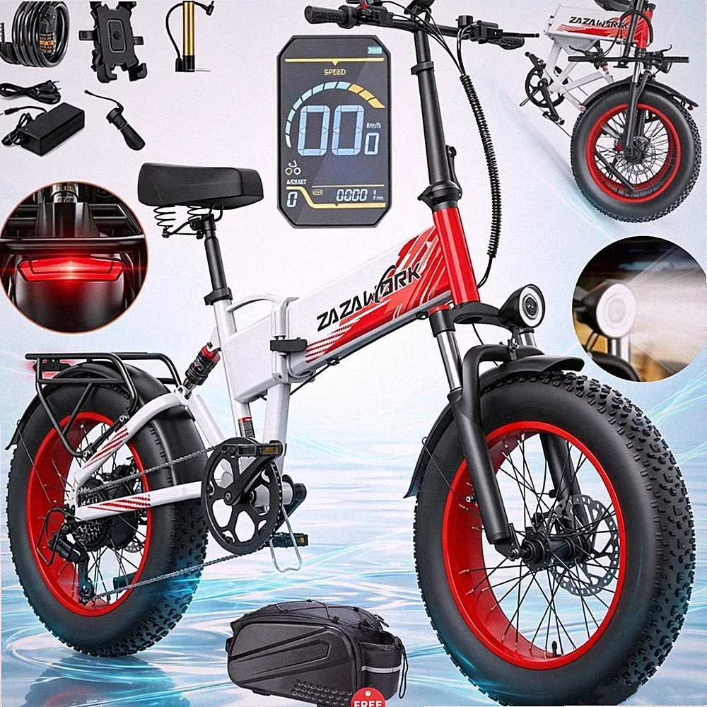 1000W Klapprad E-Bike E-Mountainbike 20 Zoll 960Wh Offroad Elektrofahrrad 45km/h