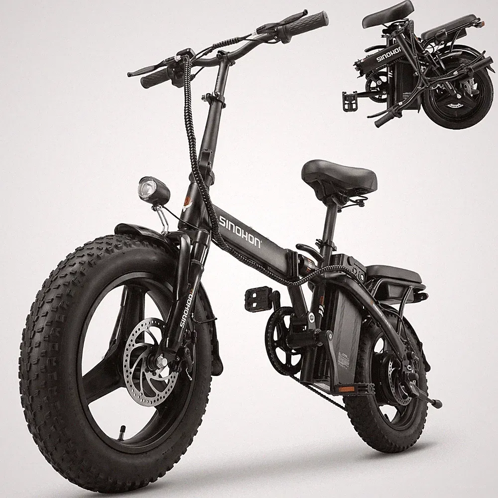 🔥14 Zoll Klapprad E-City Bike 500W 36V 10Ah Akku Pedelec Leichtes E-Bike 25kmh