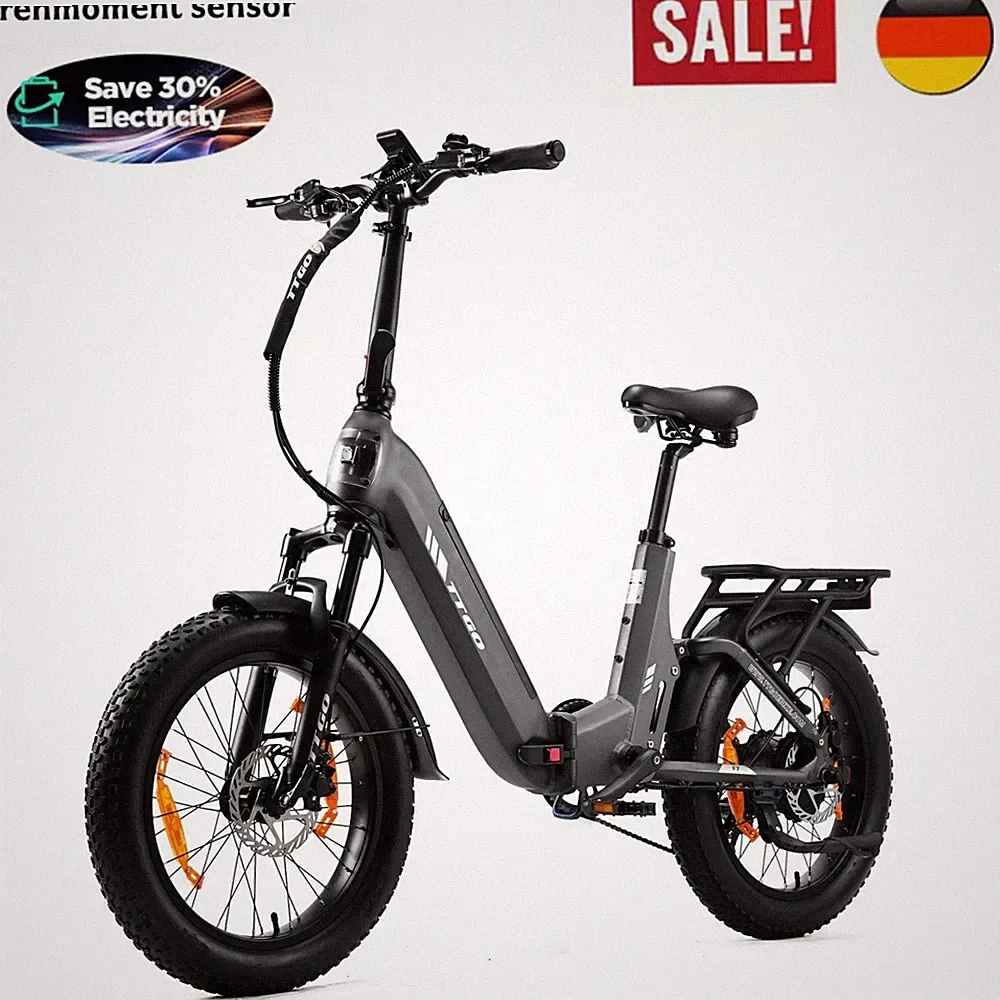 15Ah E-Bike Elektrofahrrad 20" x 3,0 FatTire faltbares Klappfahrrad 500W 48V MTB
