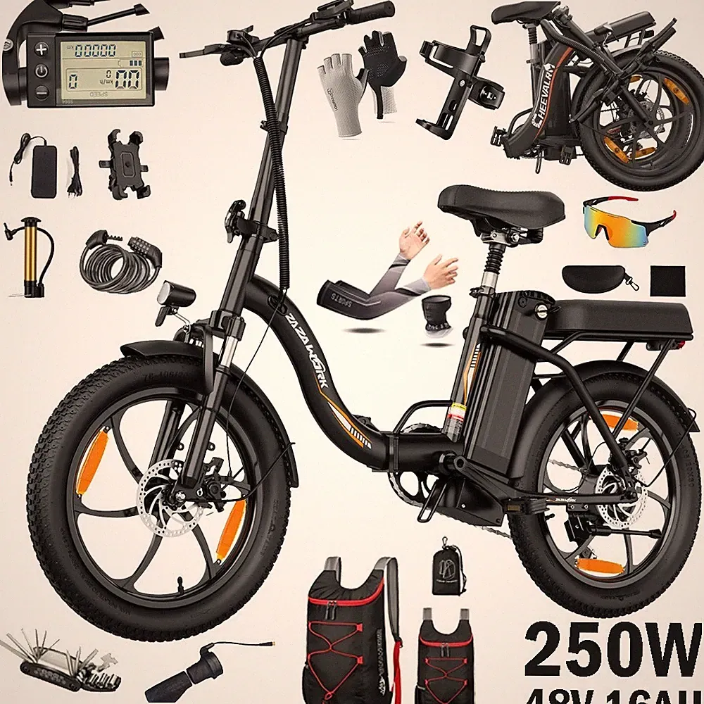 20*3.0 Zoll E-Bike Klapprad Elektrofahrrad 48V 16AH Fatbike 250W Shimano 7 Gang