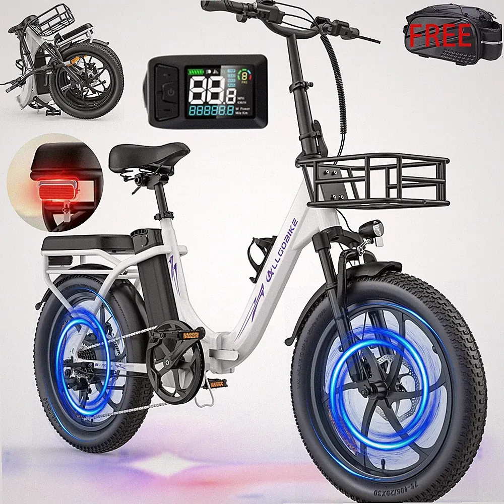 20*3.0 Zoll FatBike Klappbar City Elektrofahrrad 48V 20Ah Pedelec E-Bike 120km
