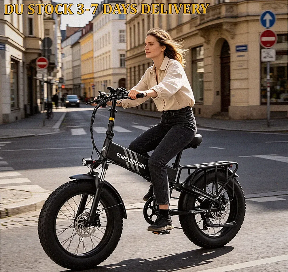 20*4,0'' Elektrofahrrad 1000W 15Ah Klappbar E-bike E-MTB PURE UNICORN U4