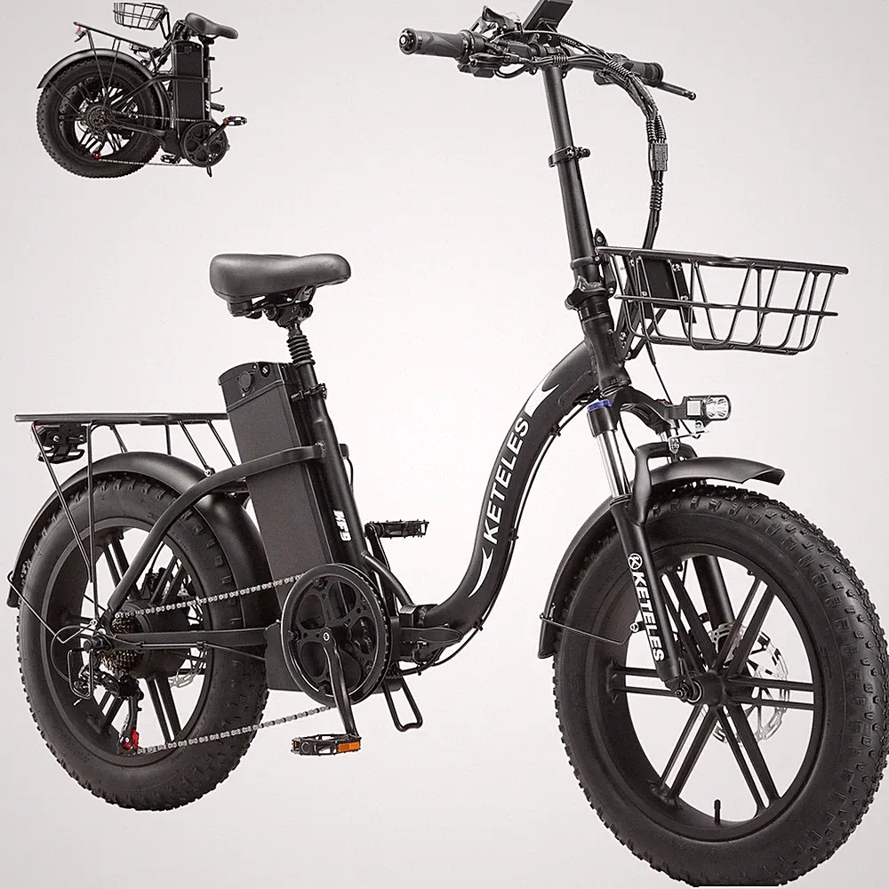 20'' 4.0 Fat Tires Elektrofahrrad 1000W 48V 35Ah E-Bike Klapprad 7-Gänge Pedelec