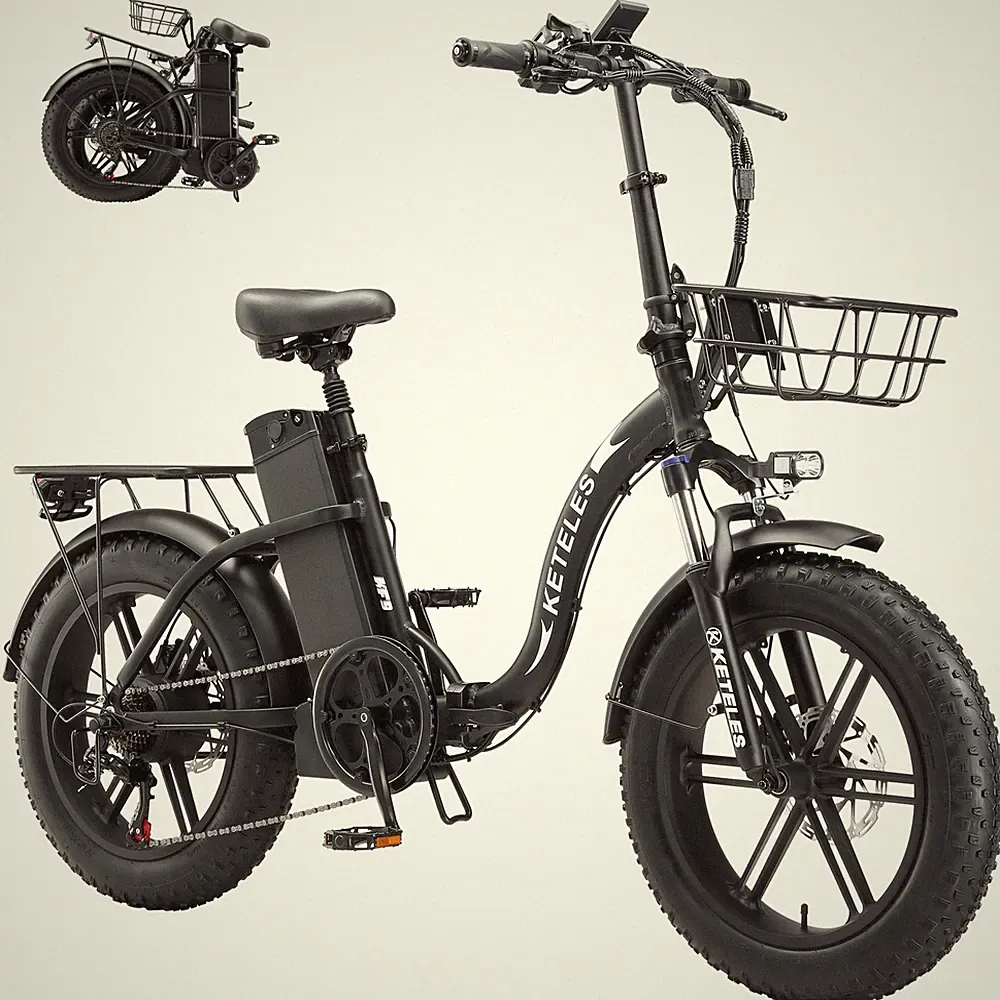 20'' 4.0 FAT TIRES Elektrofahrrad 1000W 48V 35AH Klapprad Pedelec 7-Gänge E-Bike
