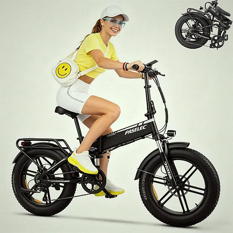 20'' E-Bike 1000W Folding Electric BikeMountain Bike 48V/12Ah Shimano 7-Gänge