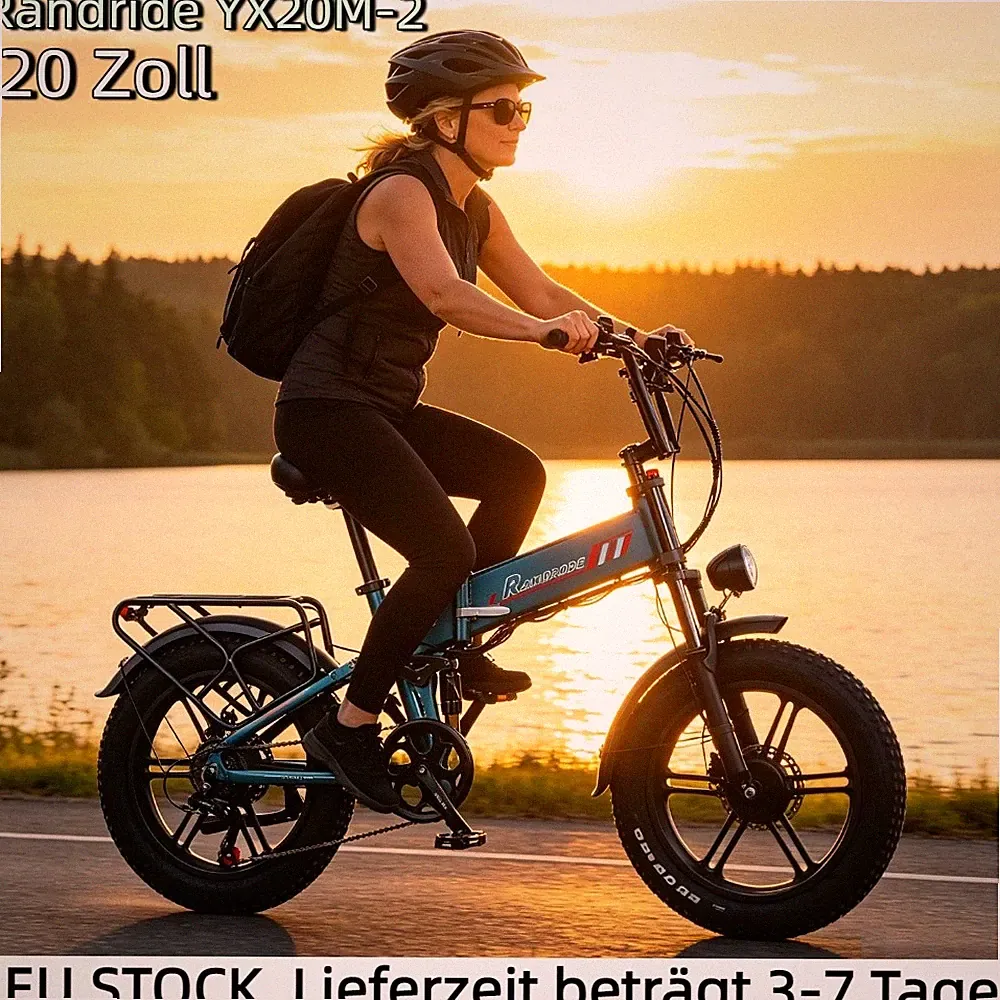 20" E-Mountainbike 2000W Klapprad E-Bike 20AH Ölbremse Fat Bike Elektrofahrrad