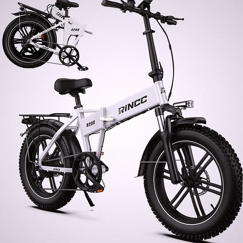 20''Elektrofahrrad 750VV 48V 15AH RINCC R200 Klapprad Fat E-Bike Shimano 7 Gange