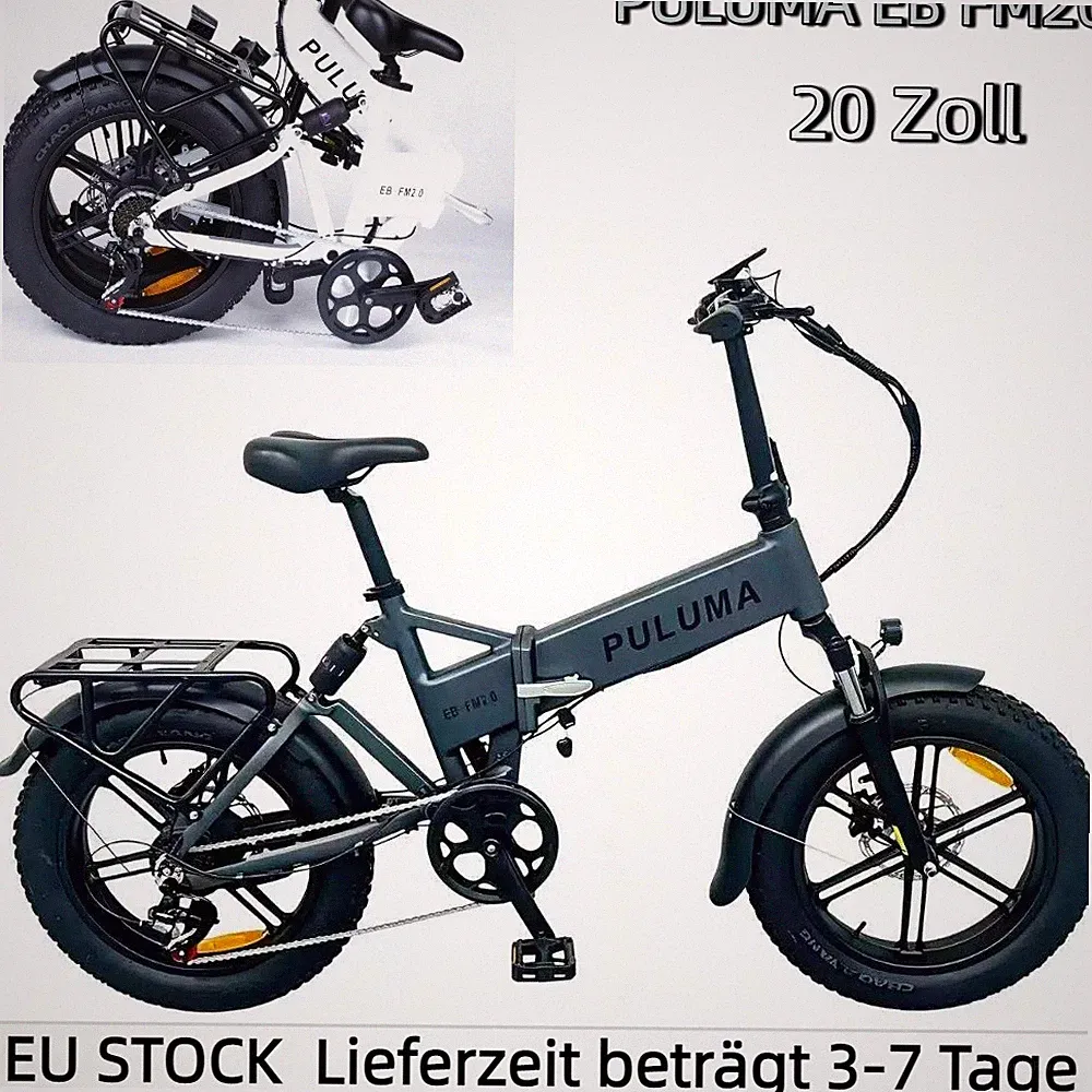 20"Fat bike E-Bike 48V City E-Bike 15AH Klapprad Elektrofahrrad 7-Gang PULUMA EU