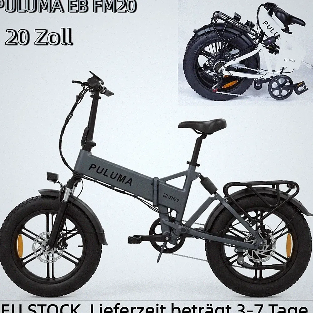 20"Fat bike E-Bike 48V E-CityBike 15AH Klapprad Elektrofahrrad 7-Gang PULUMA NEW