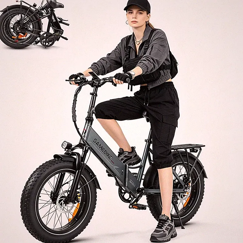 20" Folding Electric Bike 750W Fat Tyre City E-Bike 48V/25MPH MTB E-Bike 7-Gänge
