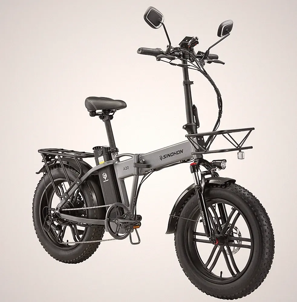 20" Klappbar Elektrofahrrad 1000W 48V E-Mountainbike 18Ah Fat E-Bike 45km/h korb