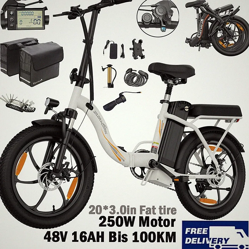 20 Zoll E-Bike Klapprad Citybike 48V 16AH Elektrofahrrad Pedelec Shimano 7 Gänge