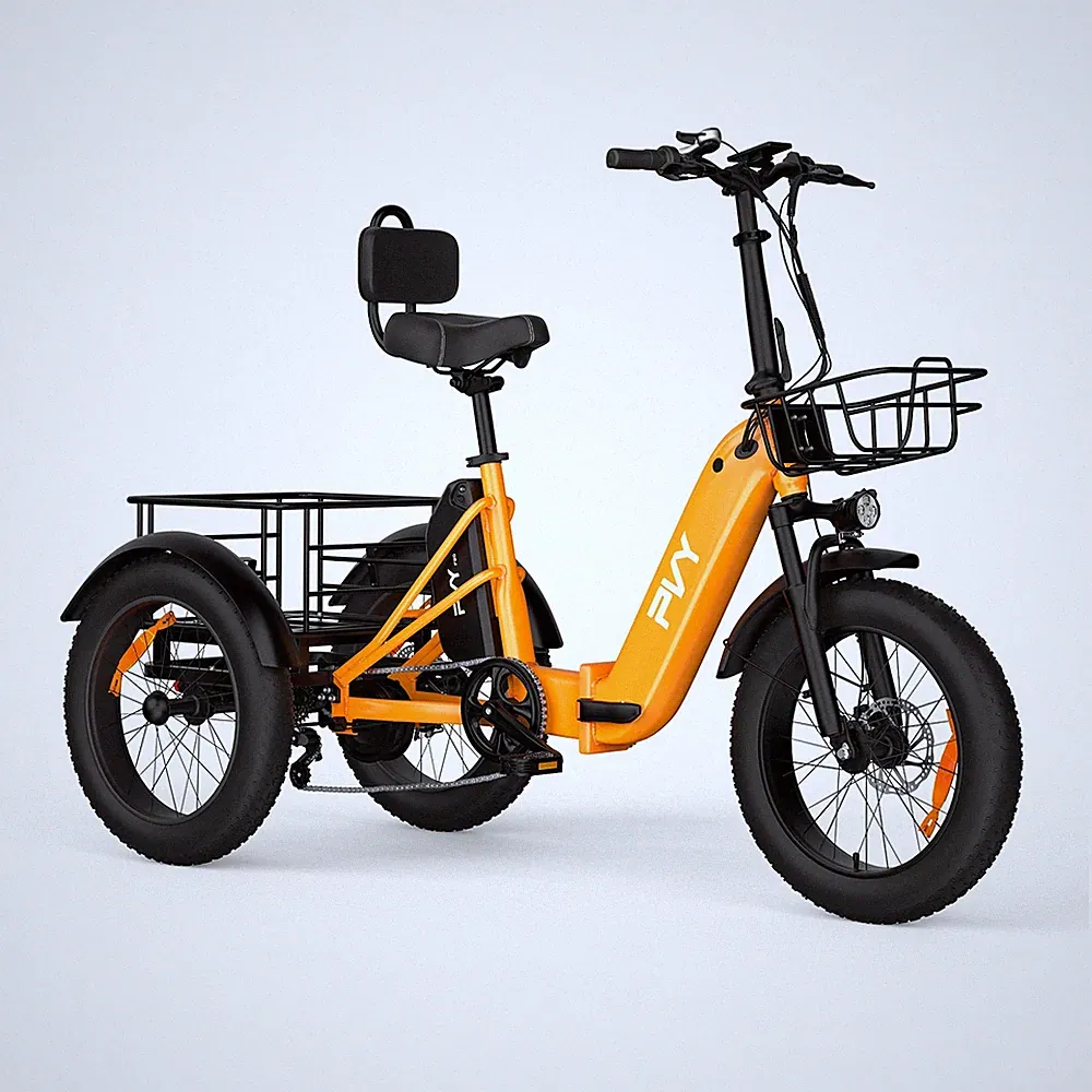 20 Zoll Elektro Dreirad 3 Rad 1000W Klapprad 48V21AH E-Bike mit Korb PVY F20