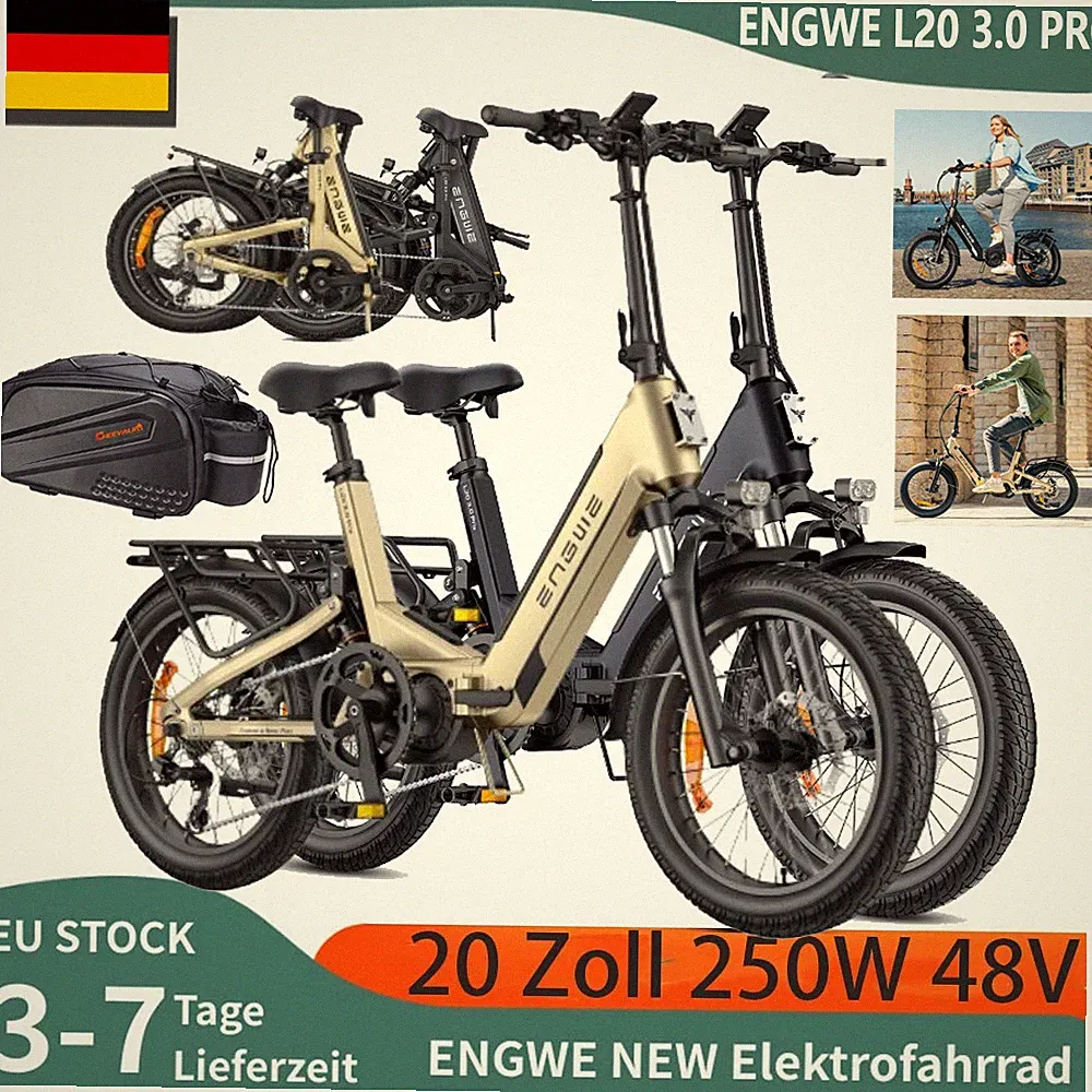 20 Zoll Elektrofahrrad 250W 15AH E-Bike Herren/Damen City EBike 25KM/H Klapprad