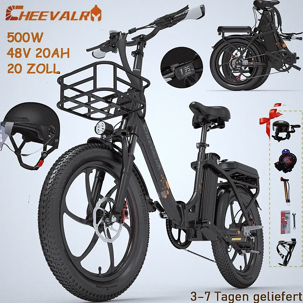 20 Zoll Elektrofahrrad 48V 20AH E-Bike Klapprad Herren/Damen E-City bike Pedelec