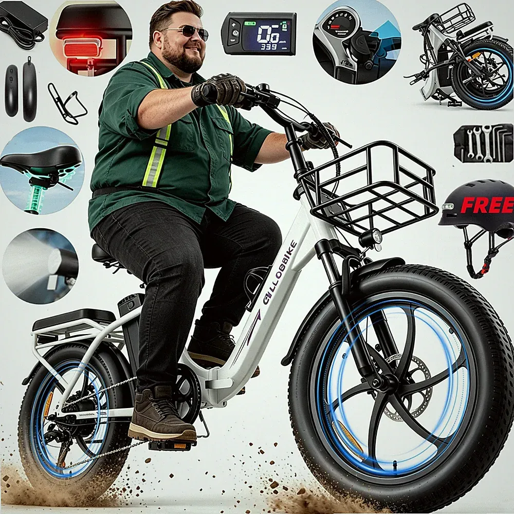 20 Zoll Elektrofahrrad 48V 20Ah Klapprad City E-Bike Fatbike 150km 7-Gänge Damen