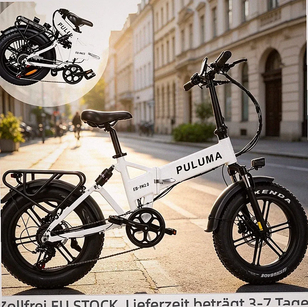20 Zoll Elektrofahrrad 500W 15AH PULUMA Klapprad E-Bike Shimano 7 Gänge Pedelec