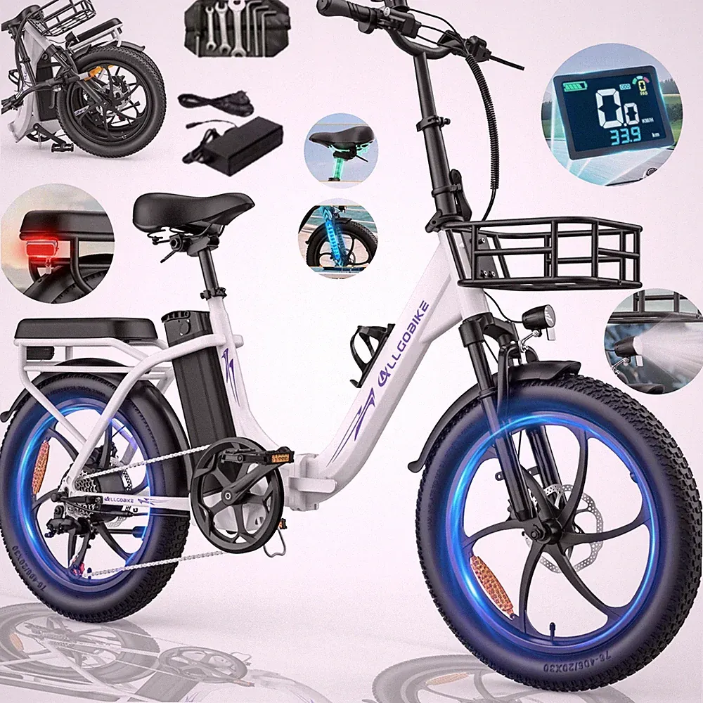 20 Zoll Elektrofahrrad Damen 48V 20AH 32KM/H Klapprad City E-Bike Fatbike 120KG
