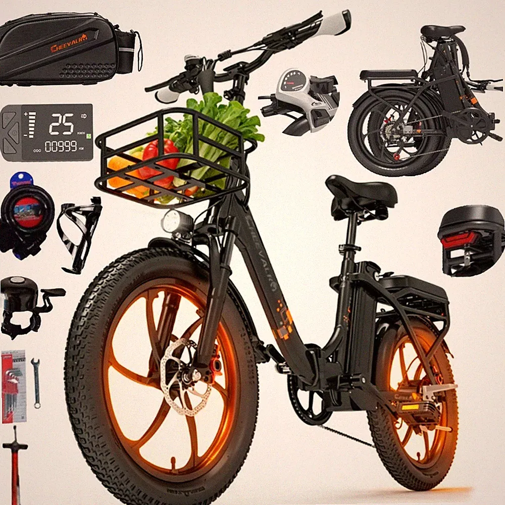 20 Zoll Elektrofahrrad Herren/Damen 750W 48V 20AH Klapprad City E-Bike Fat Tire