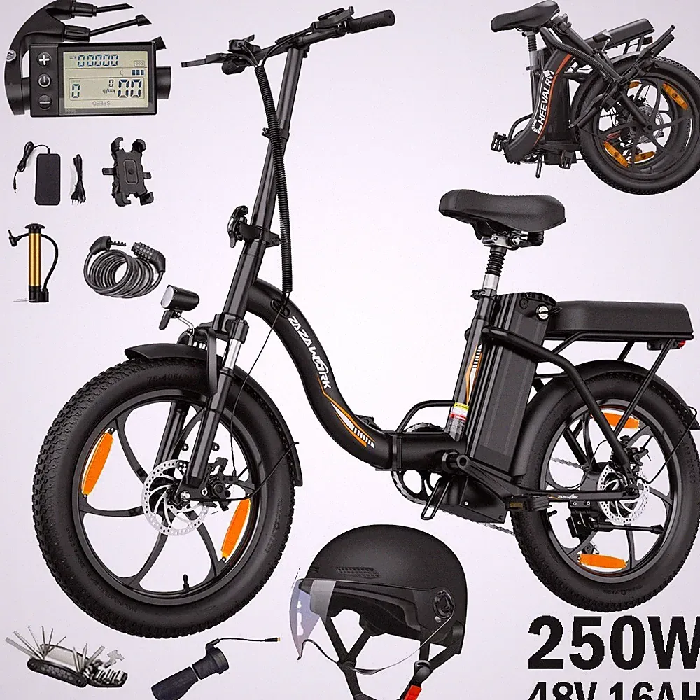 20 Zoll Elektrofahrrad Klapprad E-Bike 250W 16AH Shimano Pedelec Fat City Bike