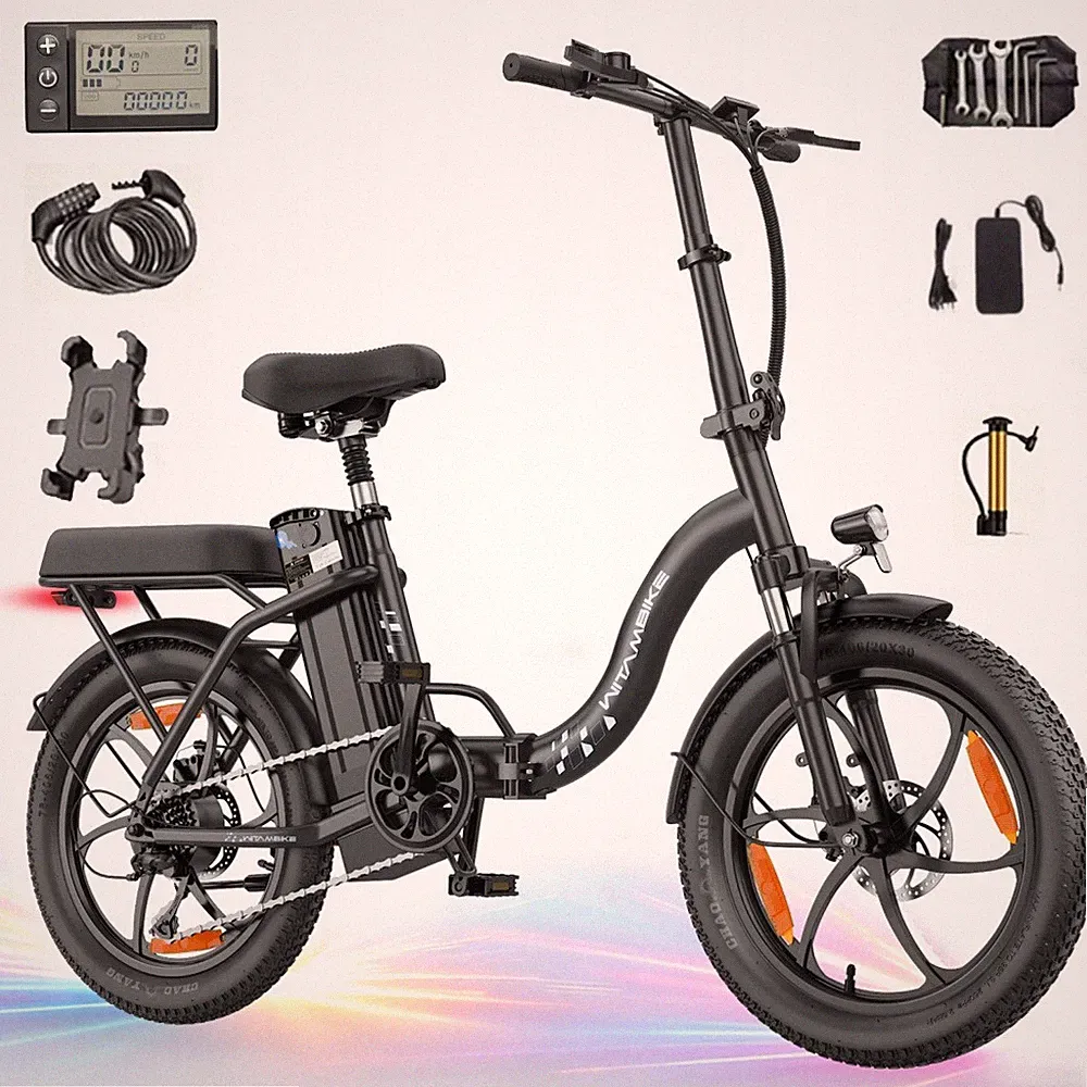 20 Zoll Elektrofahrrad Klapprad E-Bike 48V16AH Fatbike Pedelec City Ebike 32KM/H