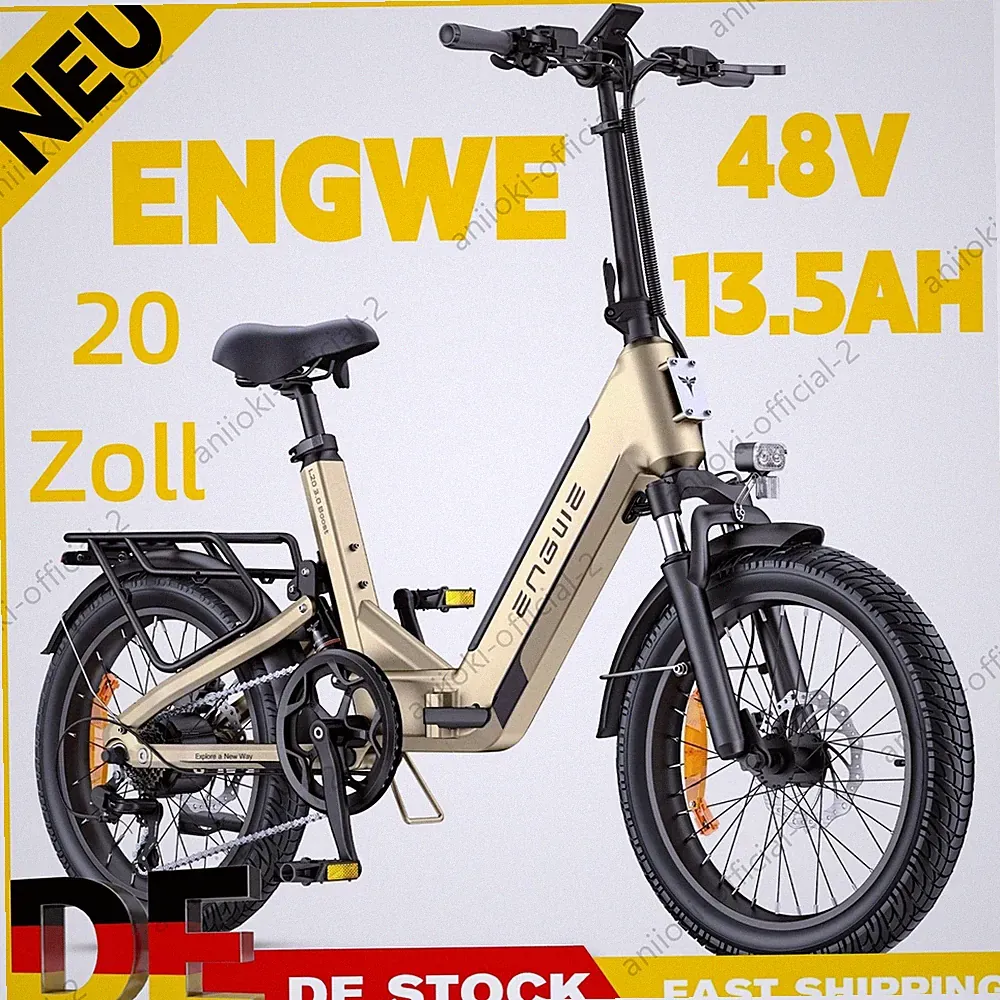 20 Zoll ENGWE Elektrofahrrad 48V E-Bike Klapprad Herren City EBike L20 3.0 Boost