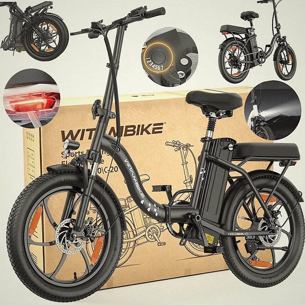 20 Zoll Fat Tire Elektrofahrrad 48V 16AH Klapprad Pedelec Citybike 7-Gang E-Bike