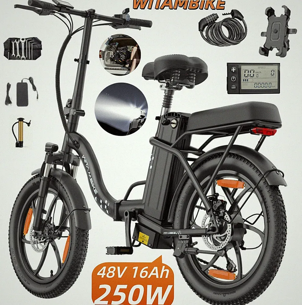 20 Zoll Fat Tire Elektrofahrrad Herren/Damen 48V 16AH Klapprad City E-Bike 120KM