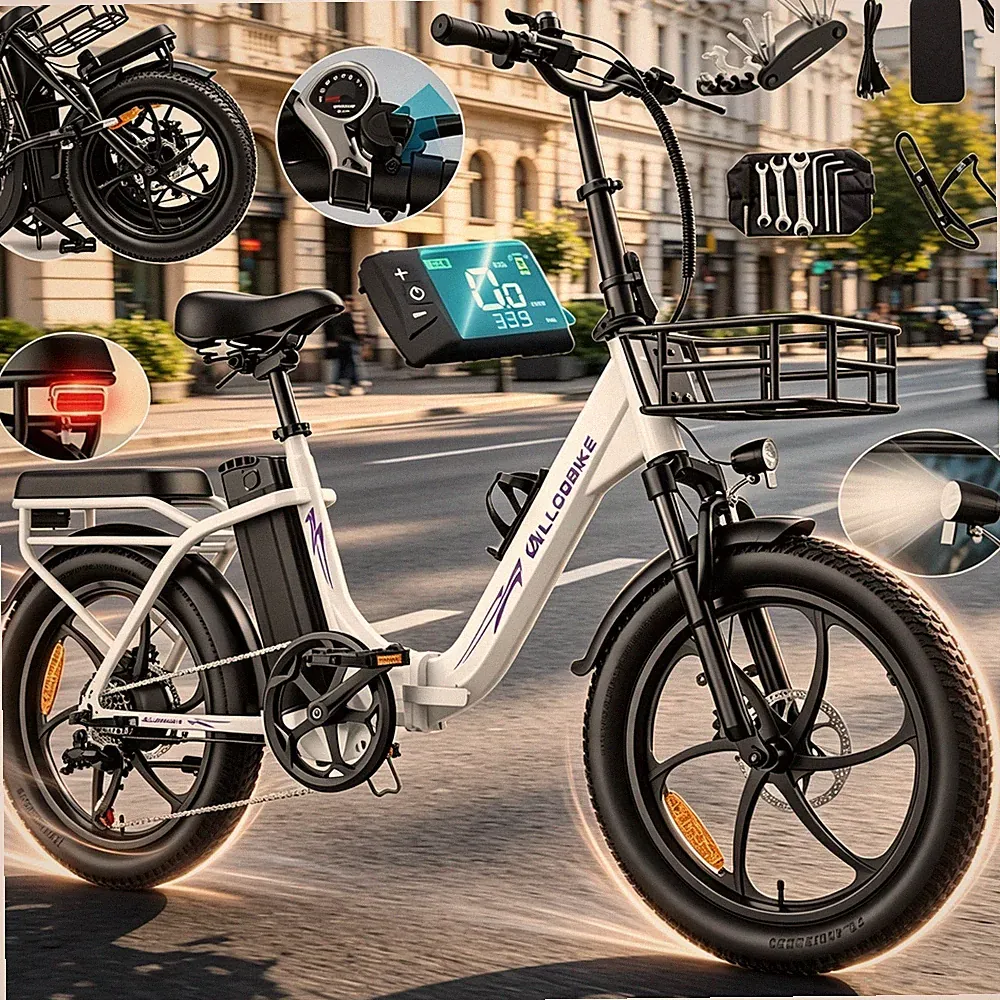 20 Zoll Herren Klapprad E-Bike 48V 20Ah 250W Pedelec City Pendler Elektrofahrrad