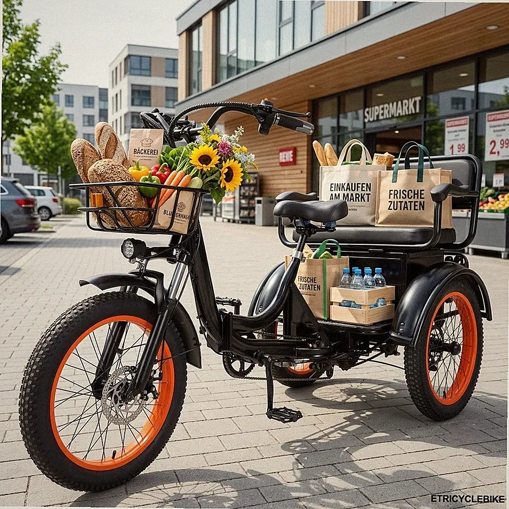 20 Zoll Klapp-E-Bike mit 30Ah 80km, 3 Fahrmodi, 300kg Vorder- & Hintere Ablage