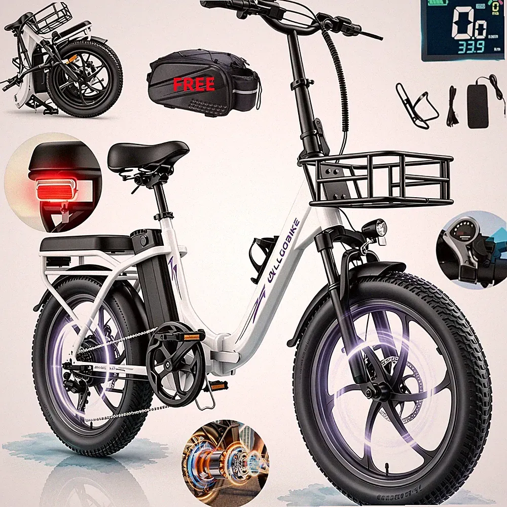 20 Zoll Klappbar Elektrofahrrad 48V 20Ah 7-Gang Fatbike 120km 32km/h City E-Bike