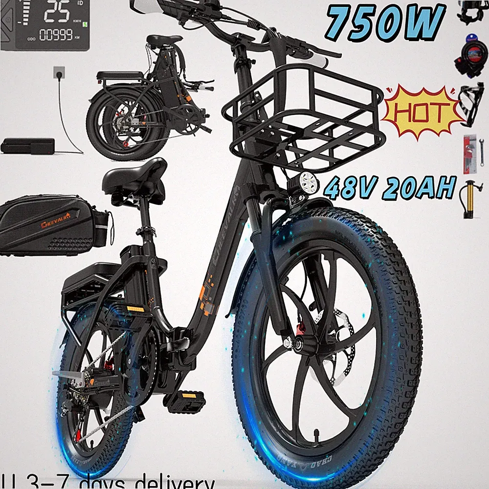 20 Zoll Klapprad 750W E-Bike Elektrofahrrad City E Bike 48V 20AH E Mountainbike