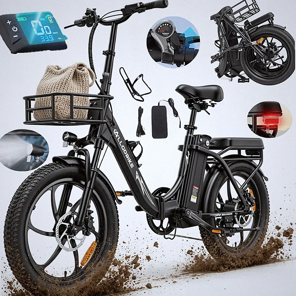 20 Zoll Klapprad E-Bike Fatbike 48V 20Ah Hydraulisch 150KM ALLGOBIKE AC20 Herren