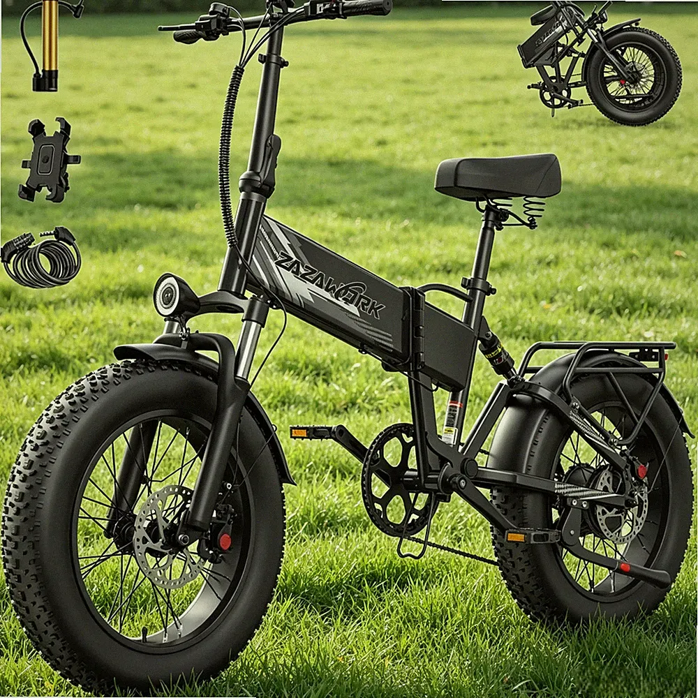 20 Zoll Klapprad E-Bike ZAZAWORK CF1000 48V 20Ah Faltbar Elektrofahrrad 150KM EU