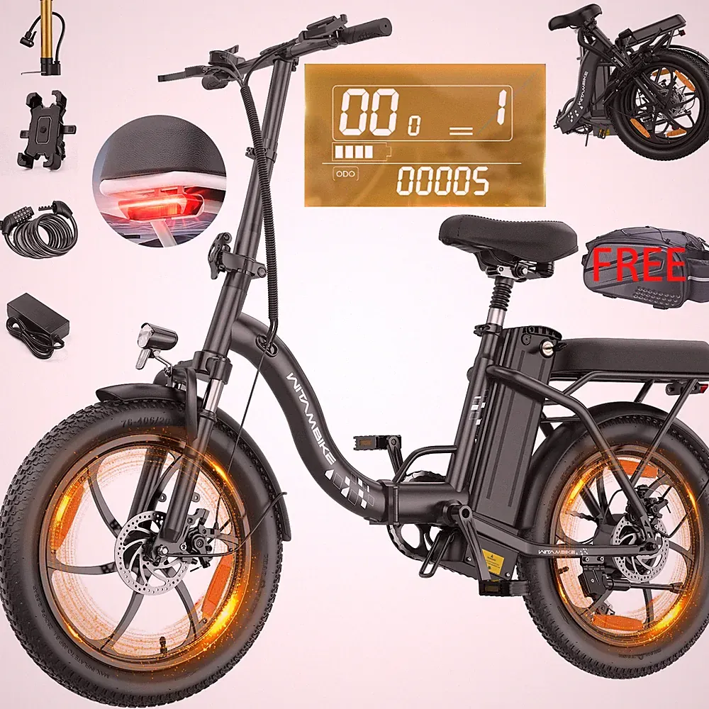 20 Zoll Klapprad Elektrofahrrad 48V 16AH 32KM/H 7-Gang Pedelec City E-Bike 100KM