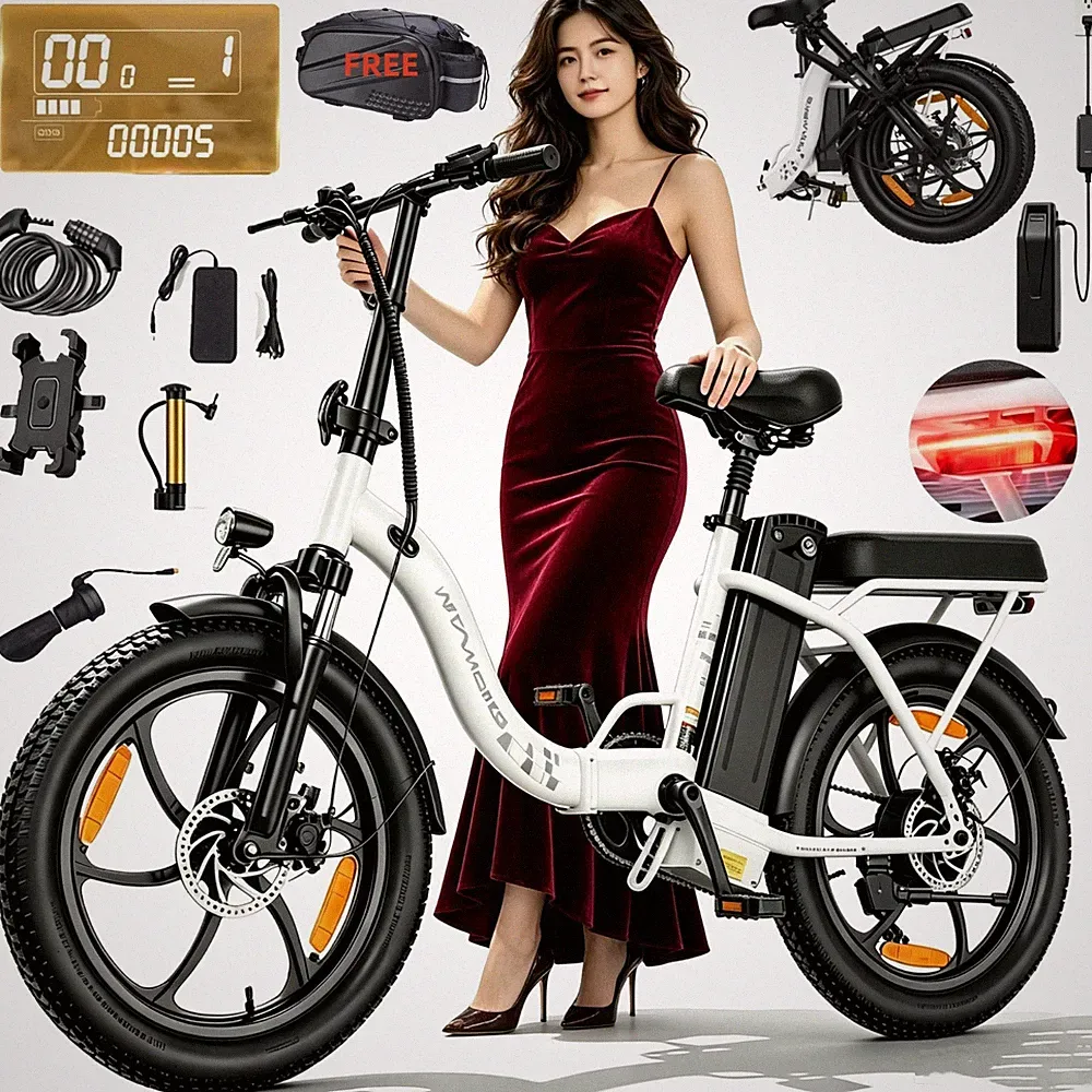 20 Zoll Klapprad Elektrofahrrad 48V 16Ah City E-bike Pedelec EBike 7-Gang 32KM/H