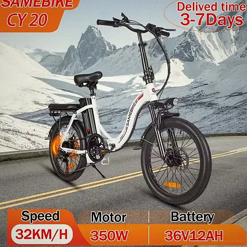 20 Zoll Klapprad Elektrofahrrad SAMEBIKE 36V12Ah E-Bike Damen E-City bike 25KM/H
