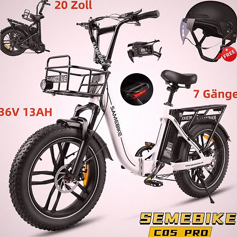 20 Zoll Samebike 500W Elektrofahrrad 36V 13Ah Herren/Damen E-City bike Klapprad