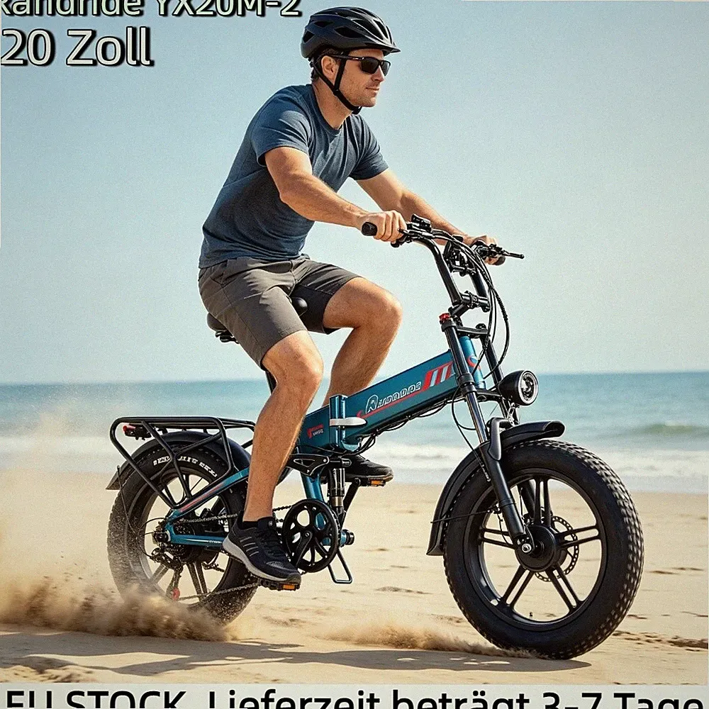 2000W Klapprad E-Bike 20"E-Mountainbike 20AH Ölbremse Fat Bike Elektrofahrrad DE