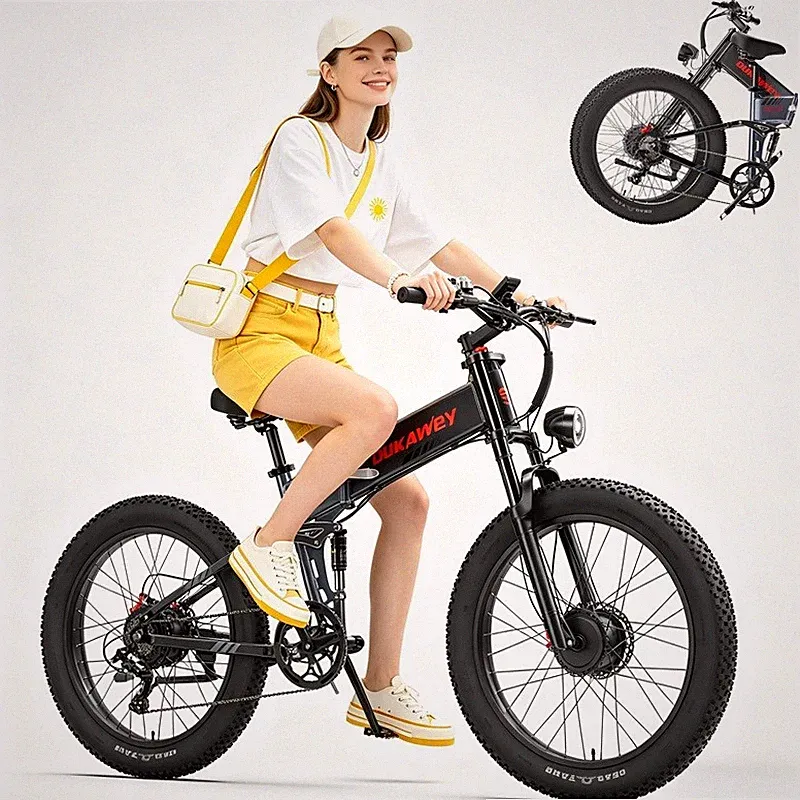 2000WElektrofahrrad E-Mountianbike 20''Faltbar Pedelec City eBike 17,5Ah 7-Gänge