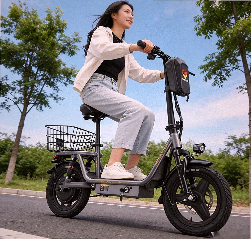 2026 14 Zoll Klapprad Elektro-Scooter mit korb 500W 560Wh E-Bike 120KG K14 32kmh