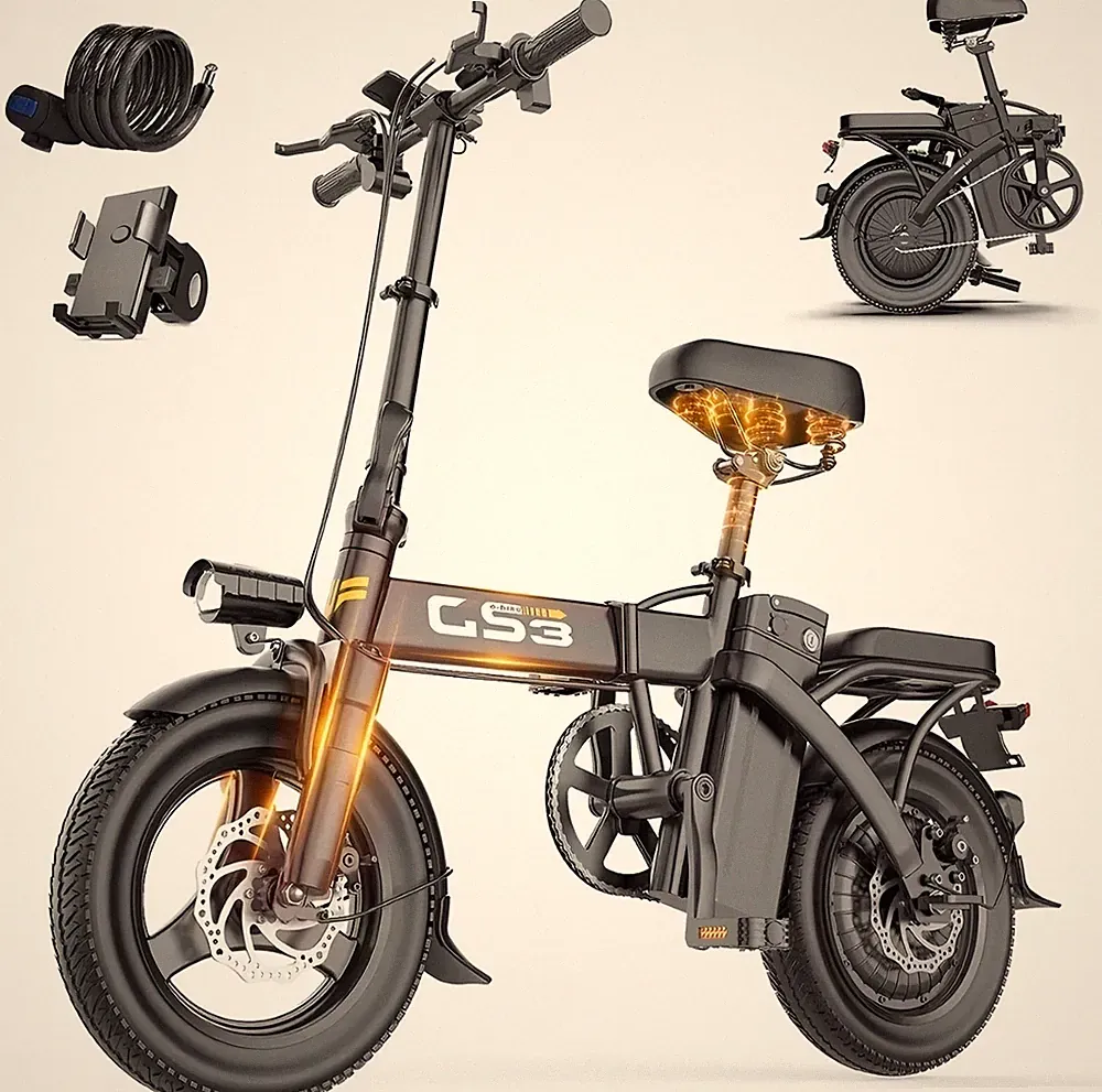 2026 City E-Bike Klapprad 14'' Elektrofahrrad 250W 48 V 15 Ah 60km Reichweite