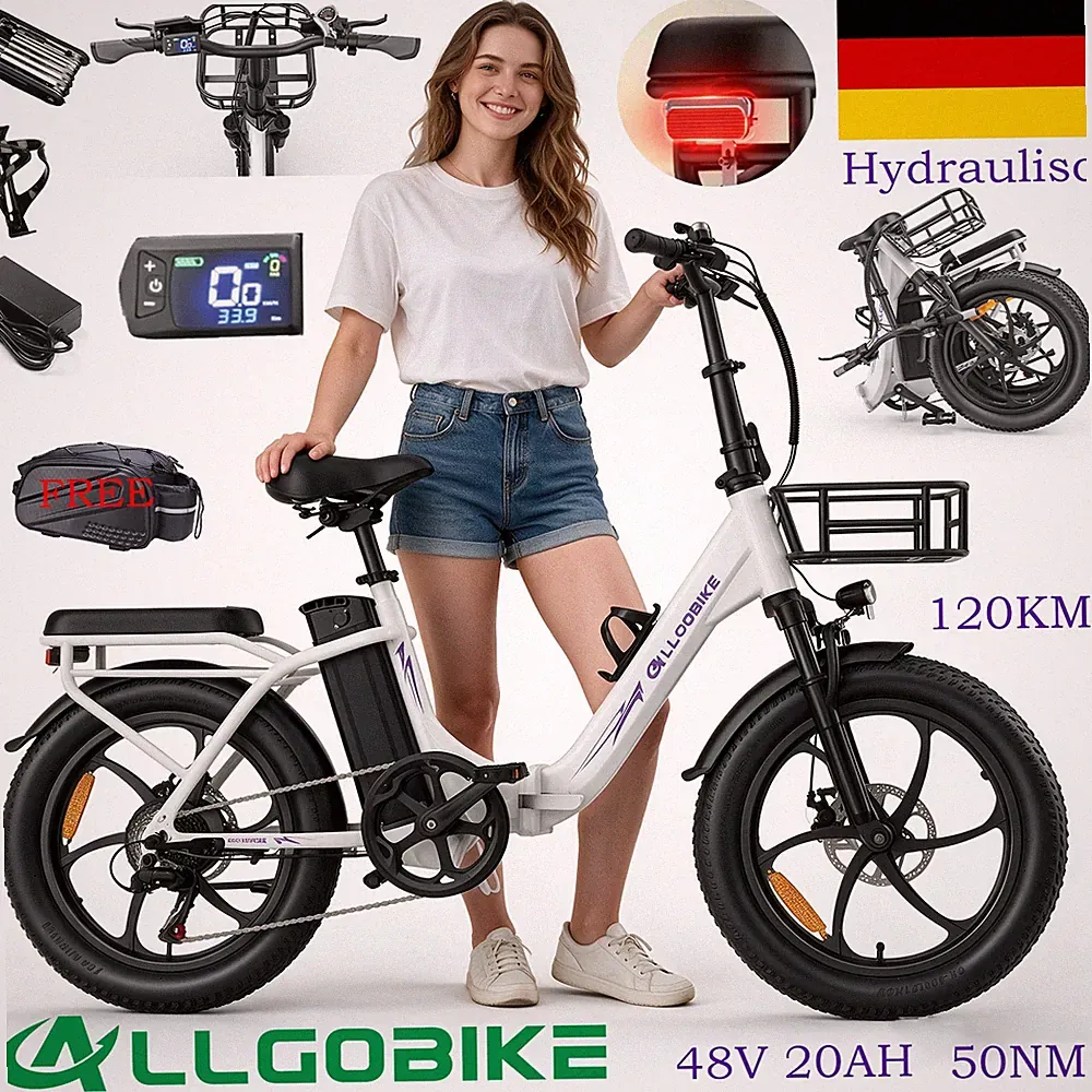 20Zoll Damen Klapprad E-Bike 250W 48V20AH Elektrofahrrad 120KM Pedelec Coummuter