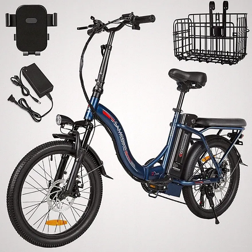 20Zoll Elektrofahrrad Damen 36V12Ah Akku CityBike Klapprad E-Bike Fahrrad 7-Gang