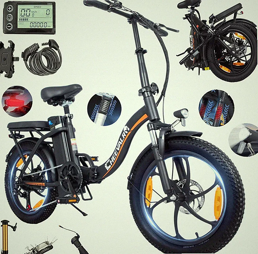 20Zoll Fat City Bike Klapprad Elektrofahrrad 250W E-Bike 16AH Shimano NEU
