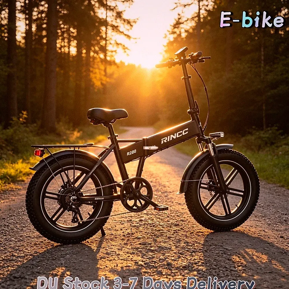20Zoll Fat Klapprad Elektrofahrrad 48V 15AH E-Bike Shimano 7Gang LCD RINCC R200
