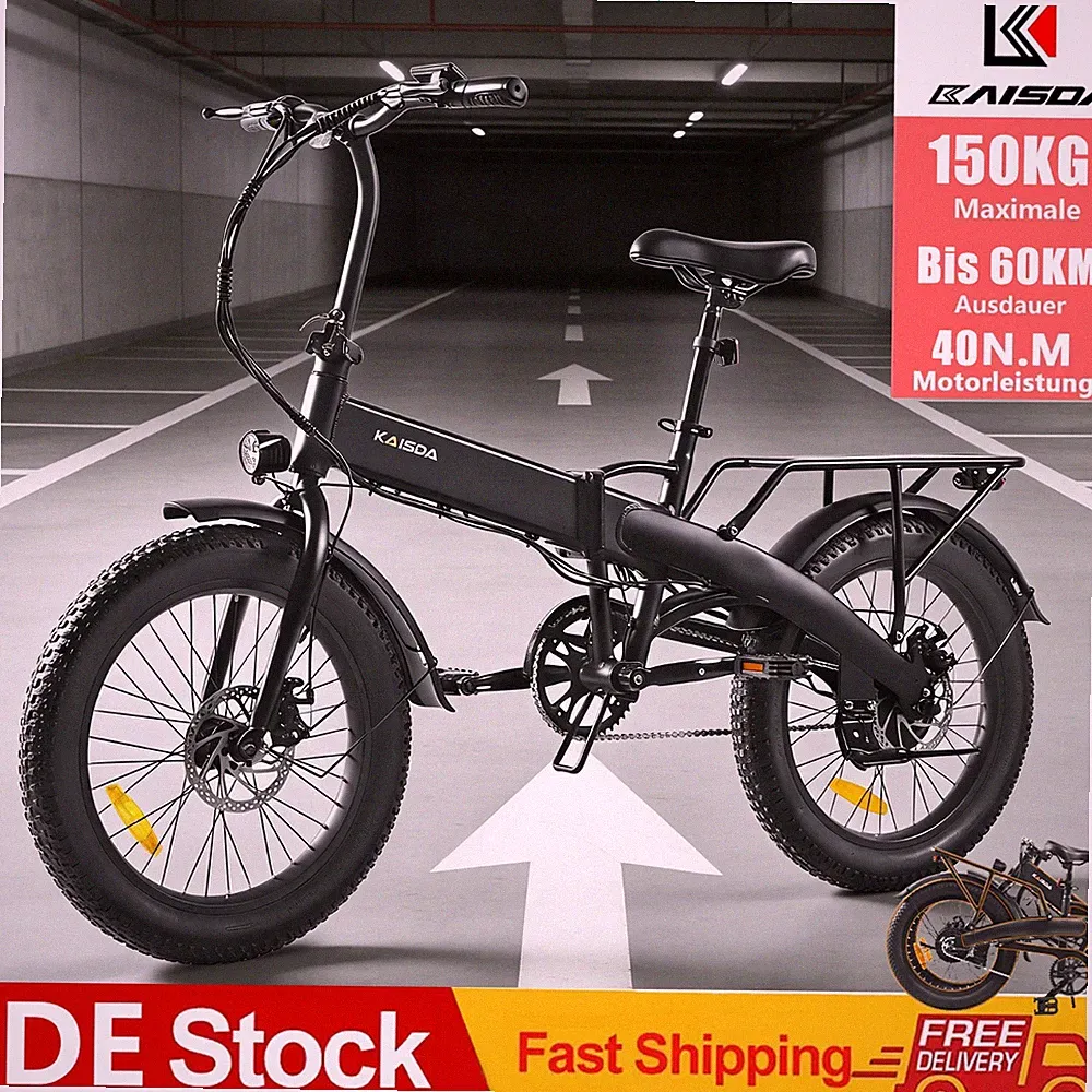 20Zoll Klapprad E-Bike Herren/Damen Elektrofahrrad 36V 10.4Ah Cityräder Senioren
