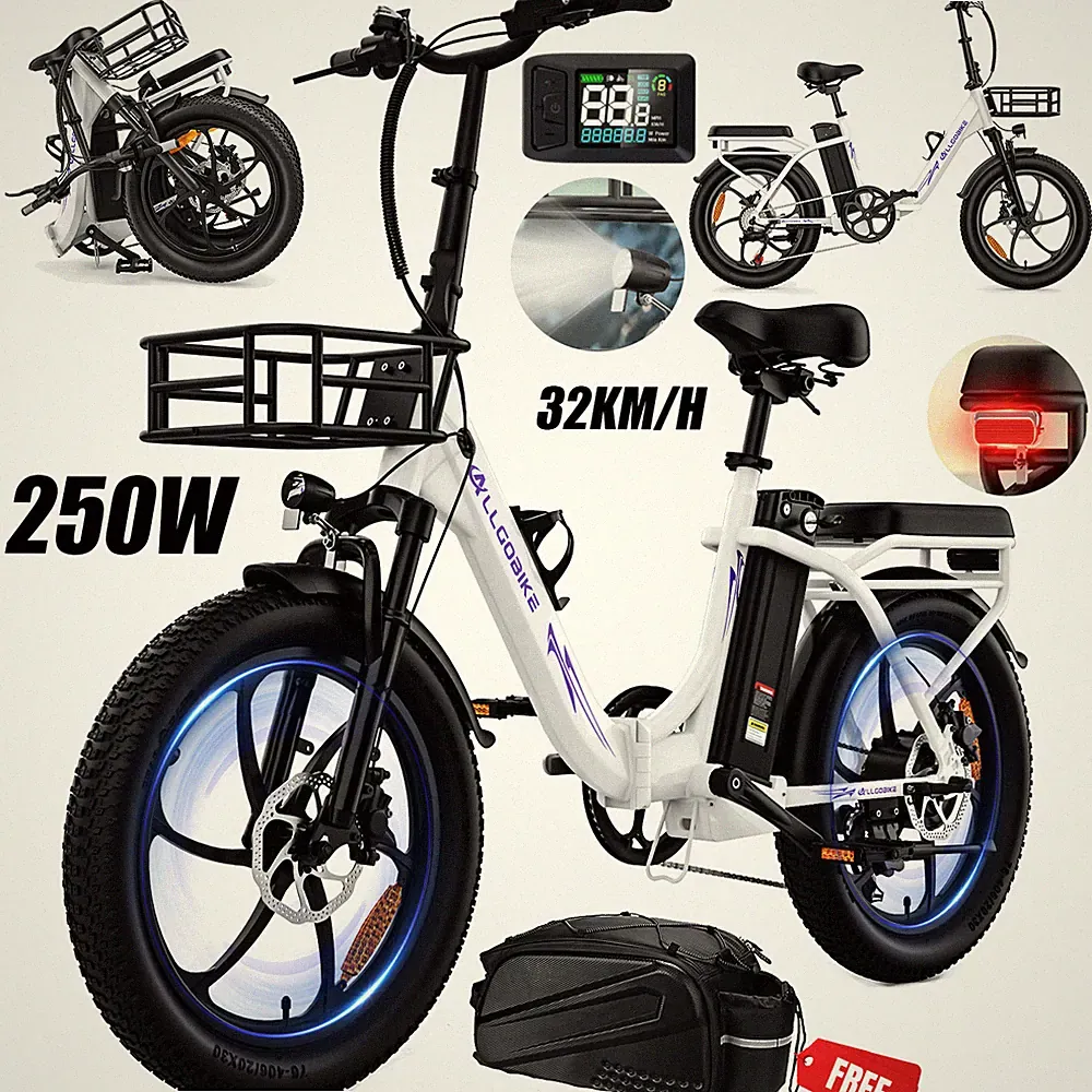 250W City E-Bike 48V 20AH 20 Zoll Klapprad 150KM ALLGOBIKE AC20 Elektrofahrrad