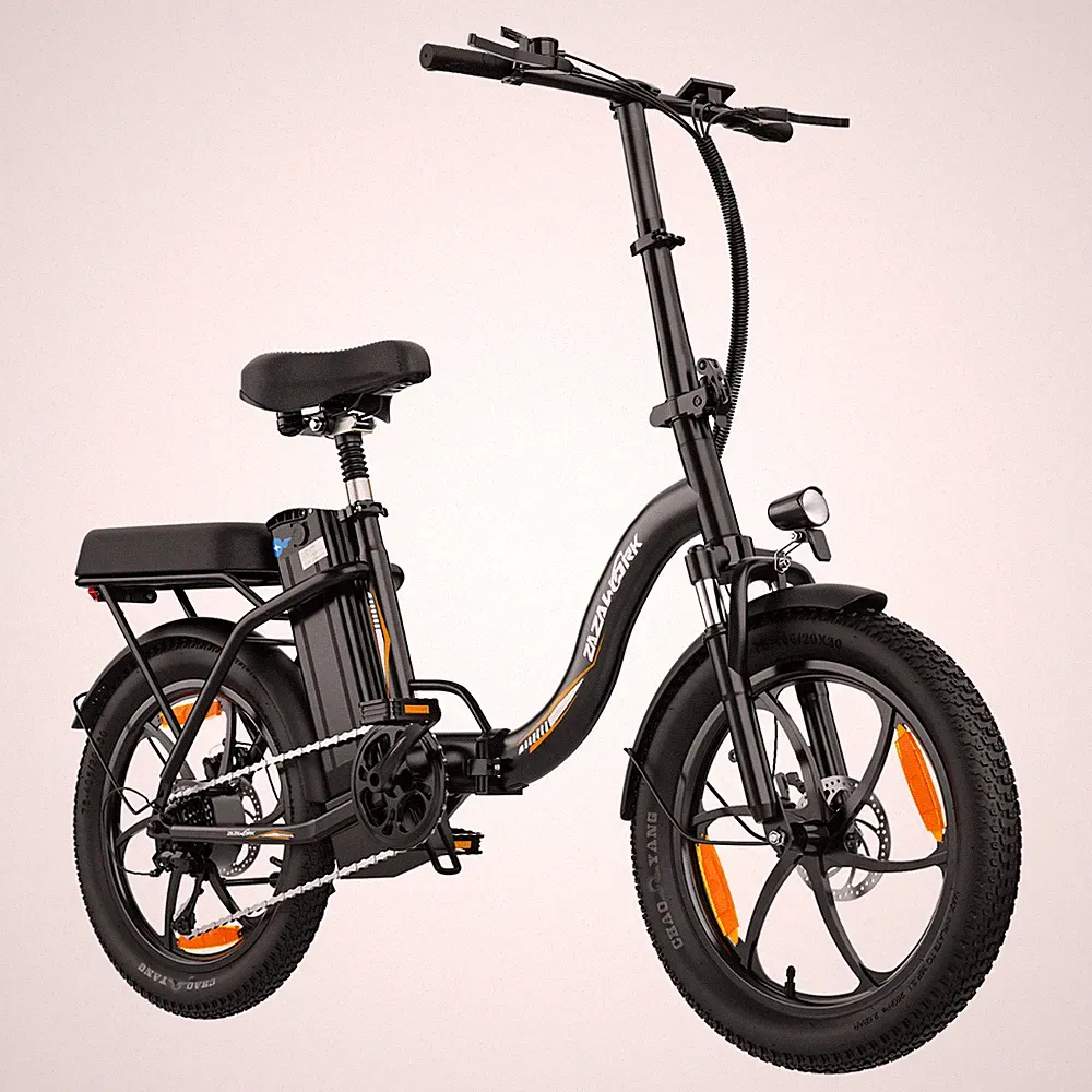 250W Elektrofahrrad 48V 16Ah 20Zoll Klapprad Coummuter City E-Bike zazawork c16